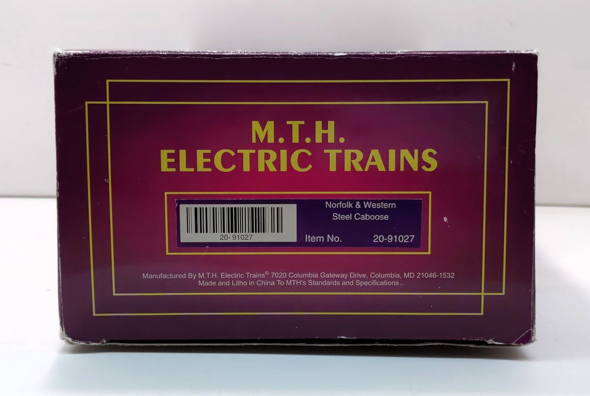 MTH 20-91027 O Gauge Norfolk & Western Steel Caboose #562720 LN/Box