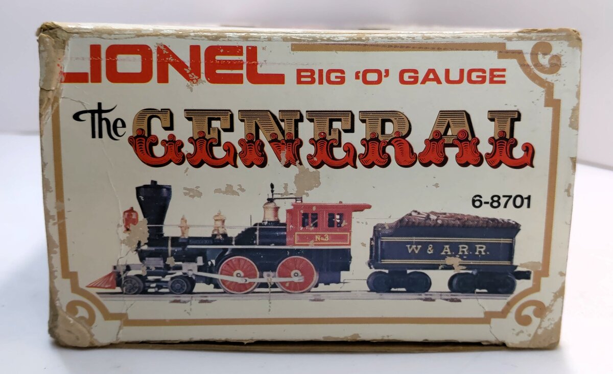 Lionel 6-8701 O Gauge W&ARR General 4-4-0 Steam Locomotive and Tender #3 LN/Box