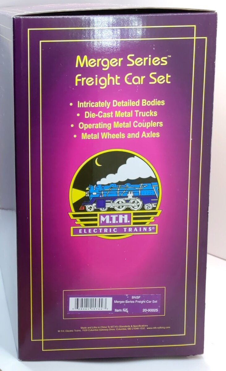 MTH 20-90025 O BNSF Merger Series Freight Car Set #1 (Set of 3) LN/Box