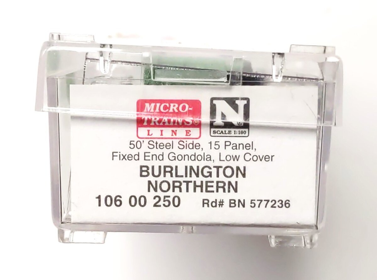 Micro-Trains 10600250 N BN 50' 15 Panel Steel Side Gondola w/Cover #577236 NIB