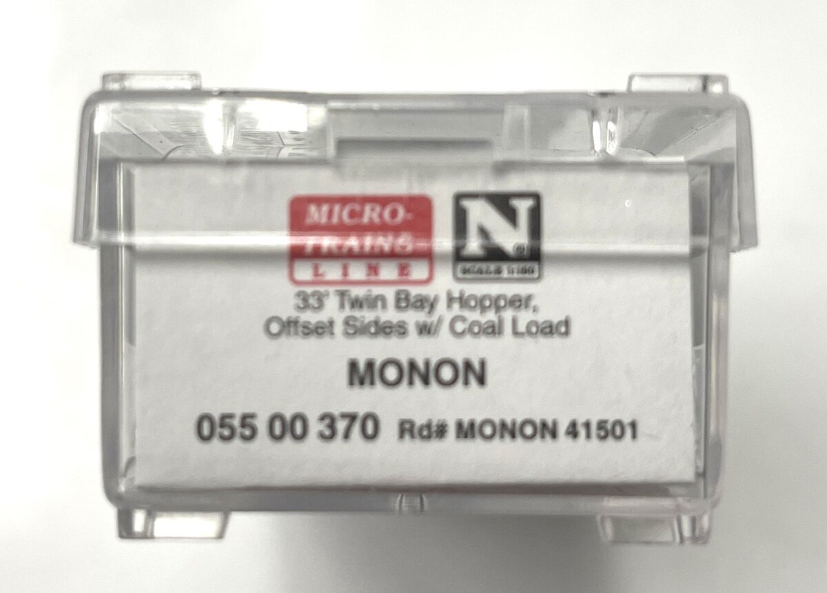 Micro-Trains 05500370 N Monon 33' Twin Bay Offset Side Hopper w/Coal Load #41501 LN/Box