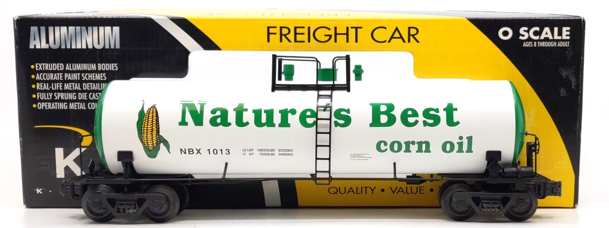 K-Line K6333-8011 O Nature's Best Aluminum Tank Car #1013 LN/Box