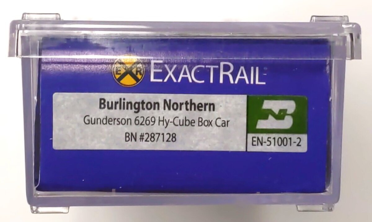 ExactRail EN-51001-2 N Scale Burlington Northern Hy-Cube Boxcar #287128 LN/Box