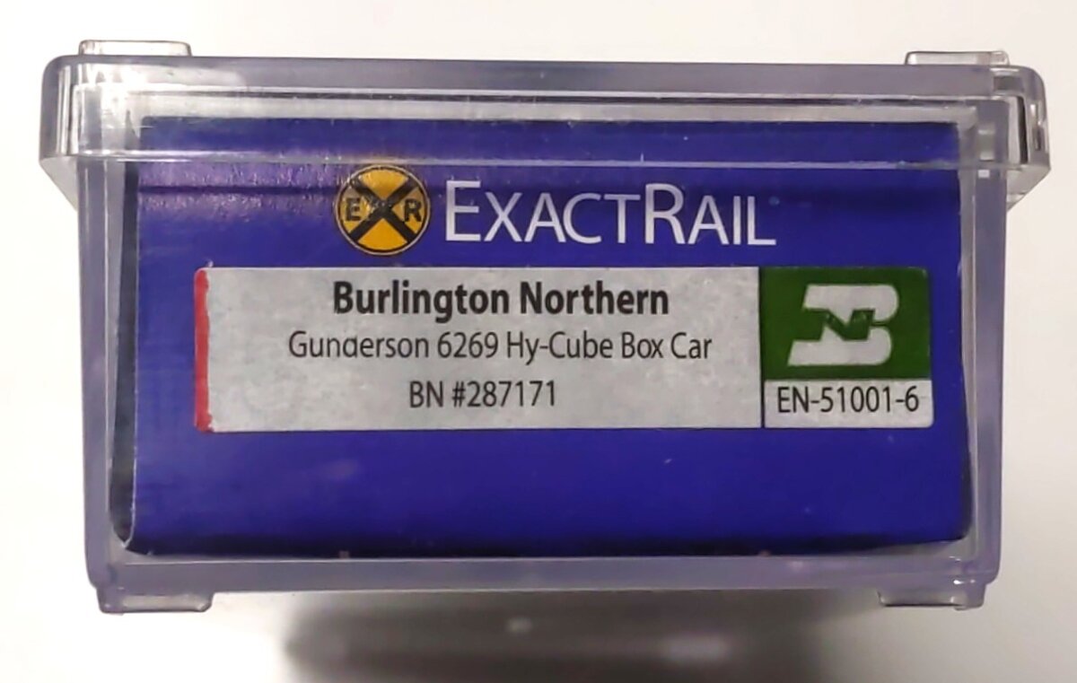 ExactRail EN-51001-6 N Scale Burlington Northern Hy-Cube Boxcar #5287171 LN/Box