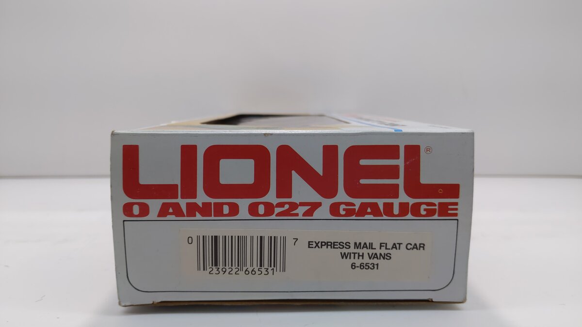 Lionel 6-6531 O Gauge Express Mail Flatcar with Piggyback Trailers LN/Box