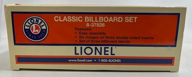 Lionel 6-37826 O Classic Travel Billboard (Set of 3) LN/Box