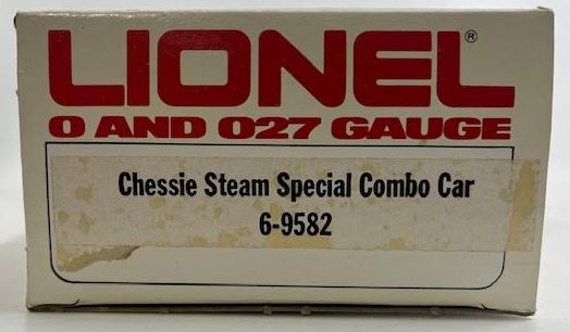 Lionel 6-9582 O Gauge Chessie Steam Special Combination Car #9582 LN/Box