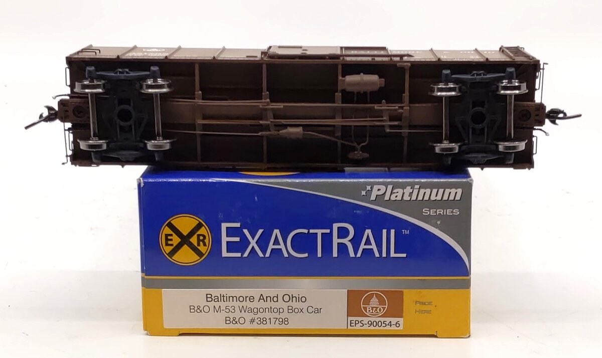 ExactRail EPS-90054-6 HO Scale Baltimore & Ohio M-53 Wagontop Box Car #381798 NIB