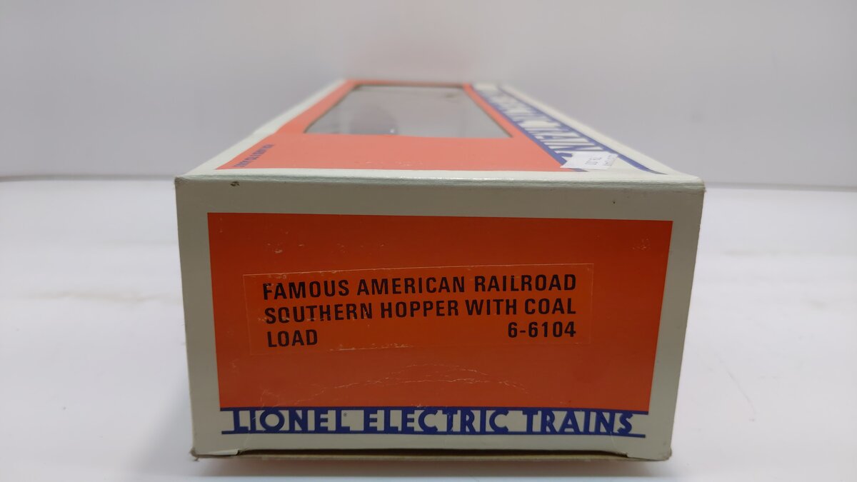 Lionel 6-6104 O Famous American Railroad Southern Hopper w/ Coal Load #6104 LN/Box