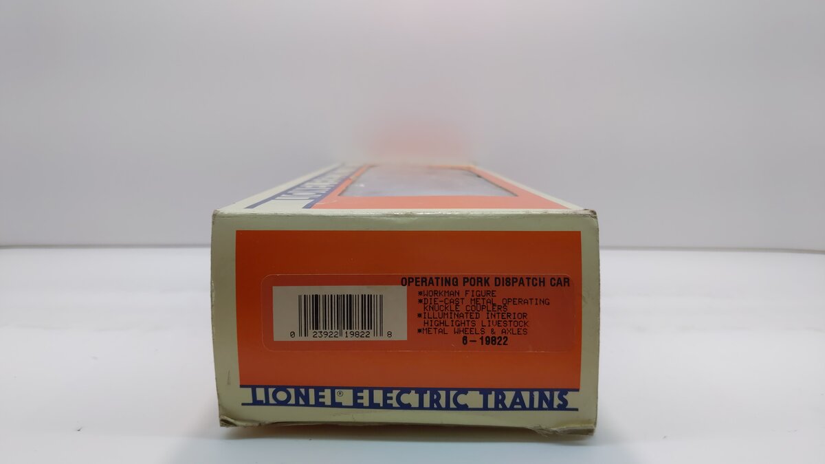 Lionel 6-19822 O Gauge Operating Pork Dispatch Car #19822 LN/Box