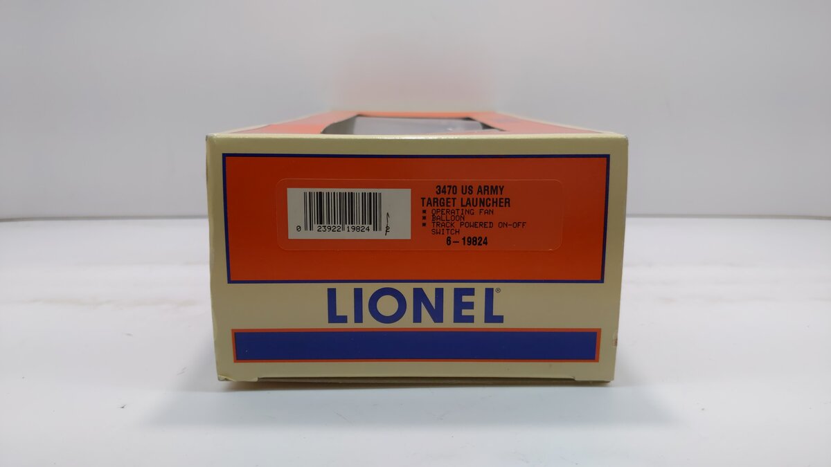 Lionel 6-19824 O Gauge U.S. Army Operating Target Launching Car #19824 VG/Box