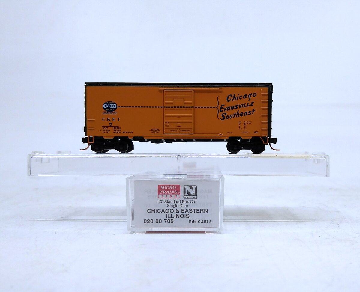 Micro-Trains 02000705 N Chicago & Eastern Illinois 40' Single Door Boxcar #5 NIB