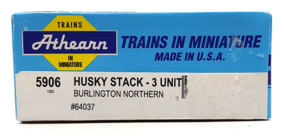 Athearn 5906 HO Burlington Northern Husky Stack Cars - 3 Unit Kit