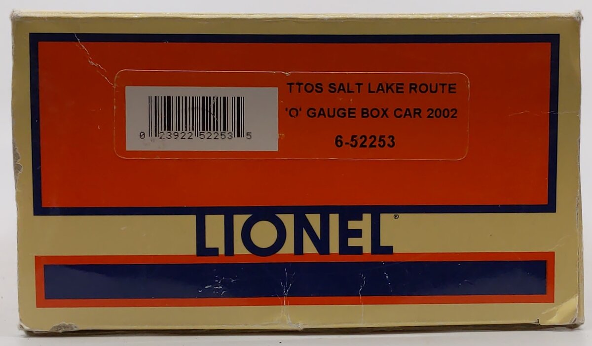 Lionel 6-52253 O Gauge TTOS 2002 Salt Lake Route Boxcar #10102 LN/Box