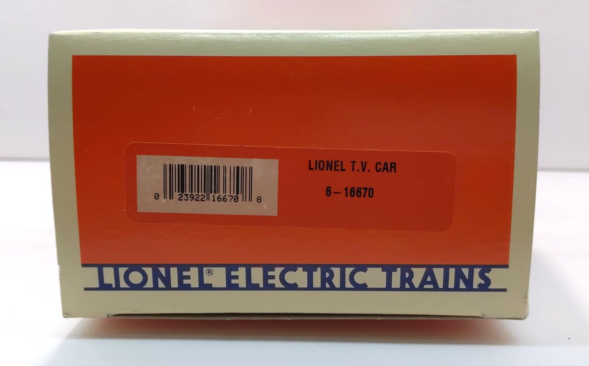 Lionel 6-16670 O Gauge Operating TV Car #16670 NIB