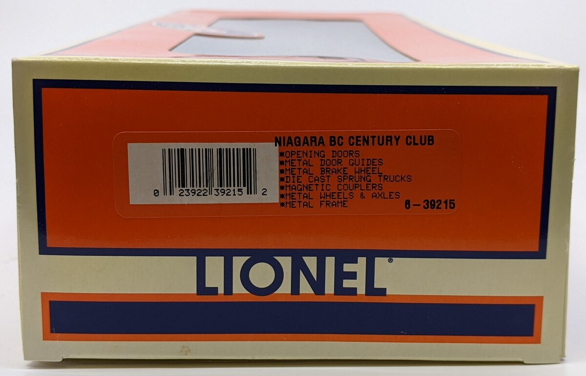 Lionel 6-39215 O New York Central Niagara BC Century Club Boxcar LN/Box