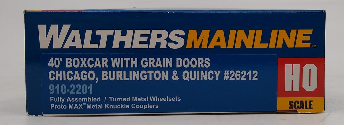 Walthers 910-2201 HO Chicago Burlington & Quincy 40' Box Car CB&Q #26212