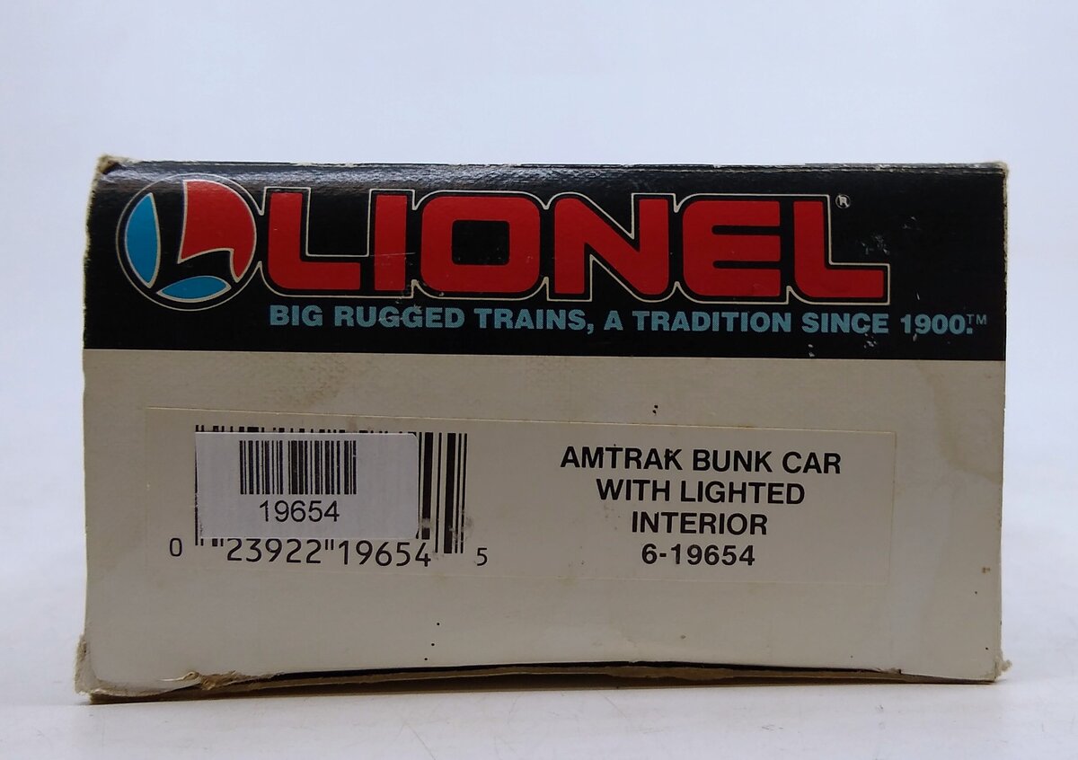 Lionel 6-19654 O Gauge Amtrak Bunk Car W/ Lighted Interior #19654 LN/Box