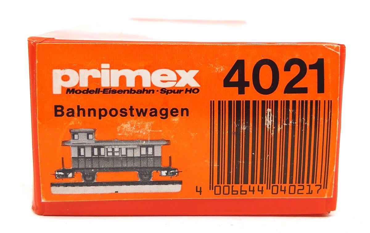 Primex 4021 HO Scale Tinplate Post Baggage Car NIB