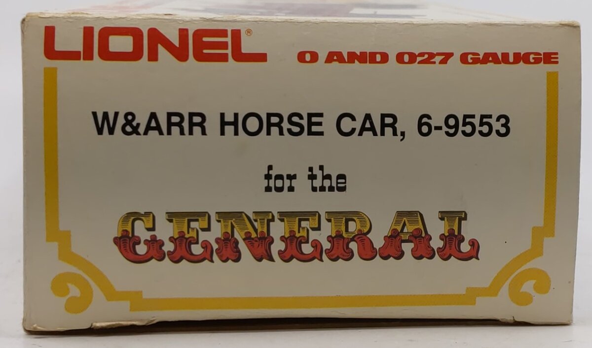 Lionel 6-9553 O Gauge Western & Atlantic Horse Car LN/Box