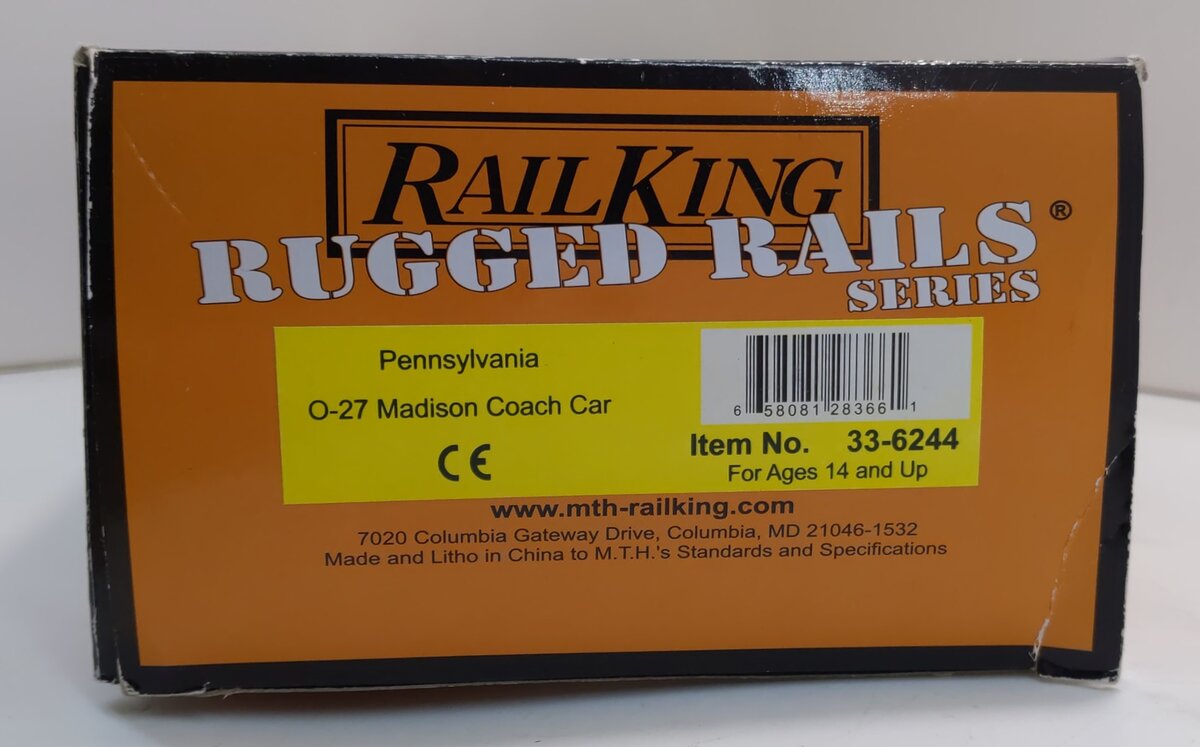 MTH 33-6244 Pennsylvania O-27 Madison Coach Car