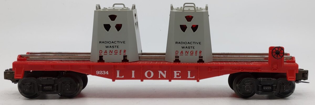 Lionel 6-9234 O Gauge Lionel Radioactive Waste Car w/Waste Containers LN