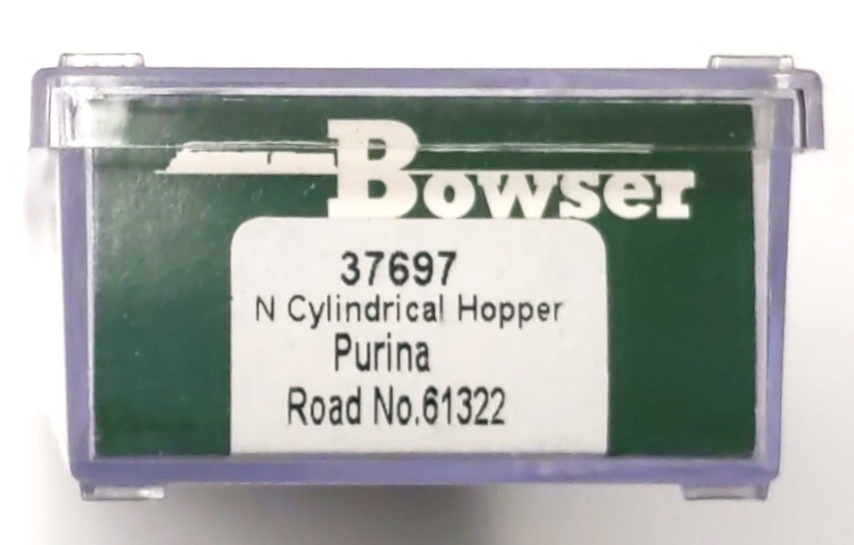 Bowser 37697 N Scale Purina Cylindrical Hopper Car #61322
