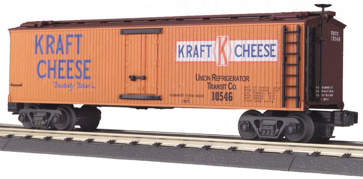 MTH 30-8614 O Gauge Kraft Cheese Die-Cast Reefer Car LN/Box