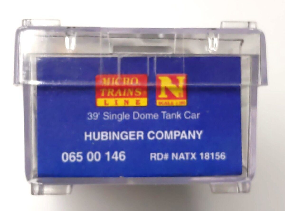 Micro-Trains 06500146 N Hubinger Company 39' Single Dome Tank Car #18156