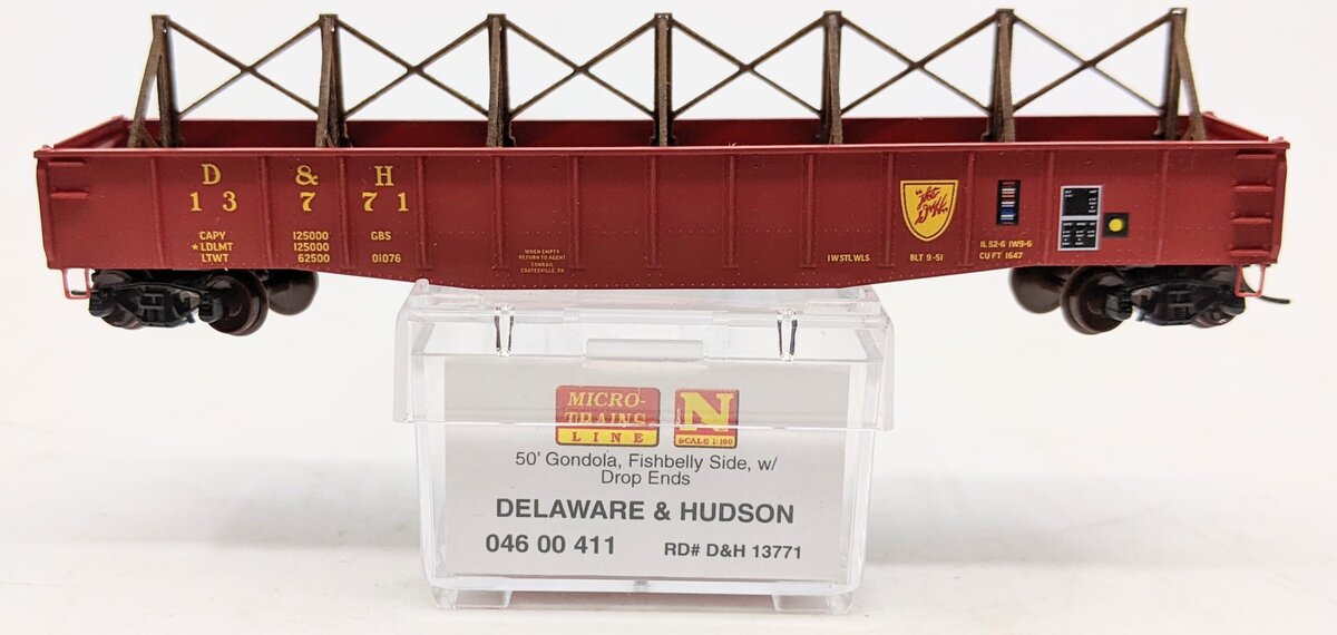 Micro-Trains 04600411 N Delaware and Hudson 50' Gondola #13771