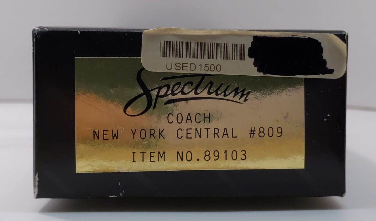Bachmann 89103 HO Scale New York Central Coach Car #809 LN/Box