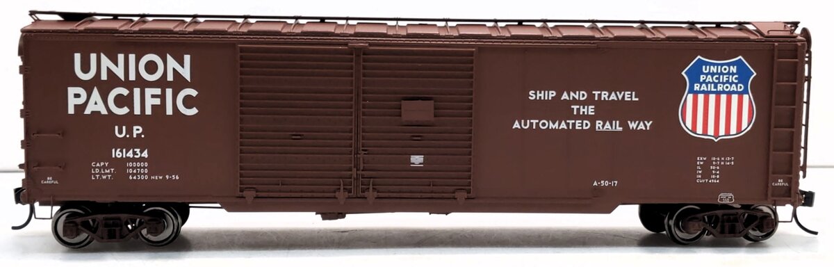 Walthers 101657 HO Scale UP 50' AAR Double Door Boxcar #161434