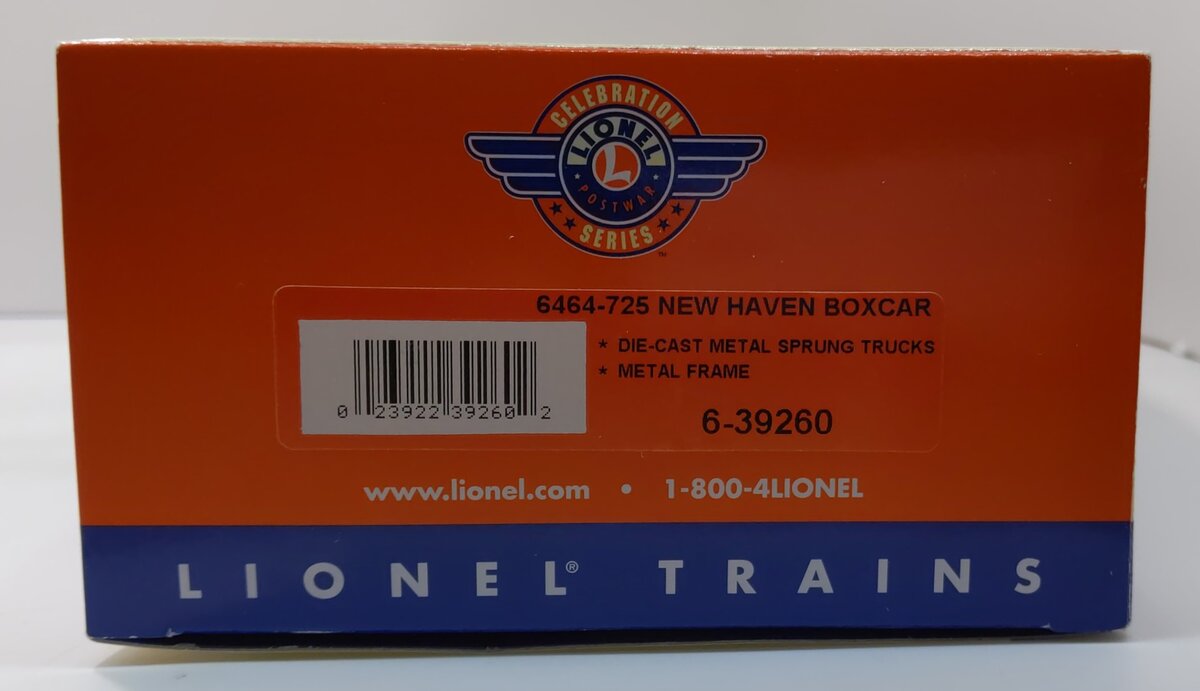 Lionel 6-39260 O Gauge New Haven Box Car #6464725 LN/Box
