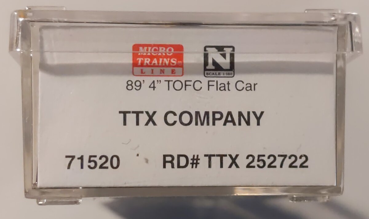 Micro-Trains 07100520 N Trailer Train 89' 4" TOFC Flatcar #252722 LN/Box