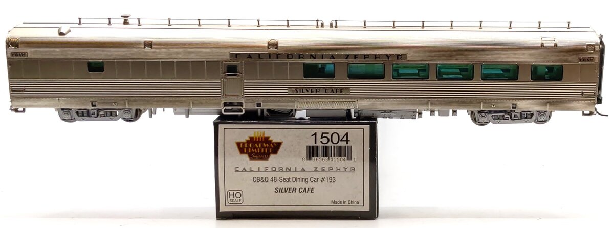 Broadway Limited 1504 HO CB&Q Silver Cafe CA Zephyr 48-Seat Dining