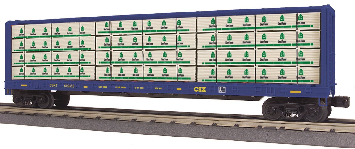 MTH 30-76418 O Gauge CSX Center I-Beam Flatcar #600852