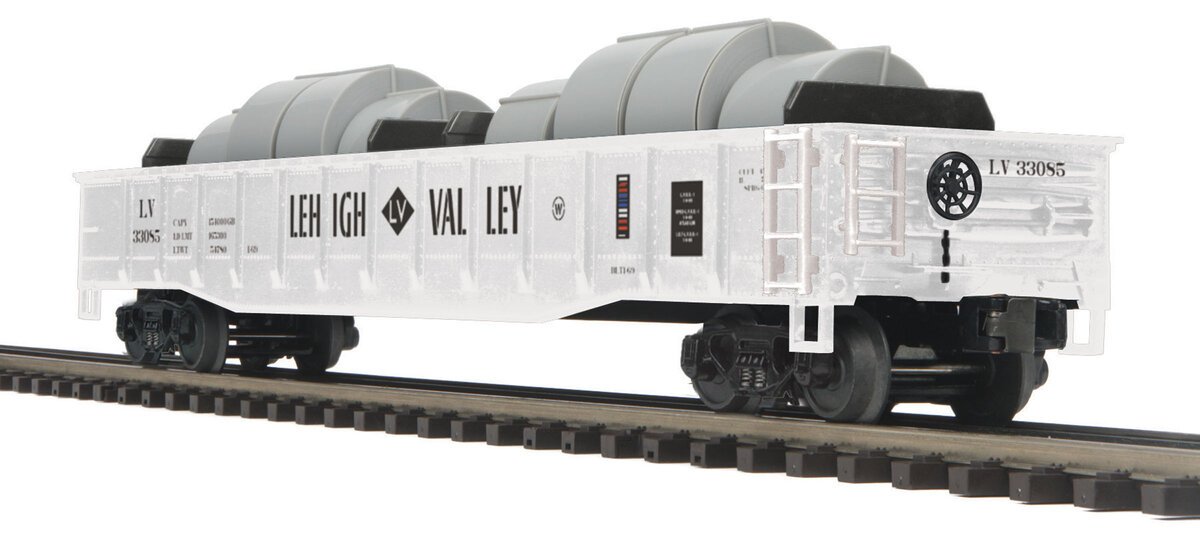 MTH 20-98847 O Gauge Lehigh Valley Gondola #33085 w/Coil Steel Load