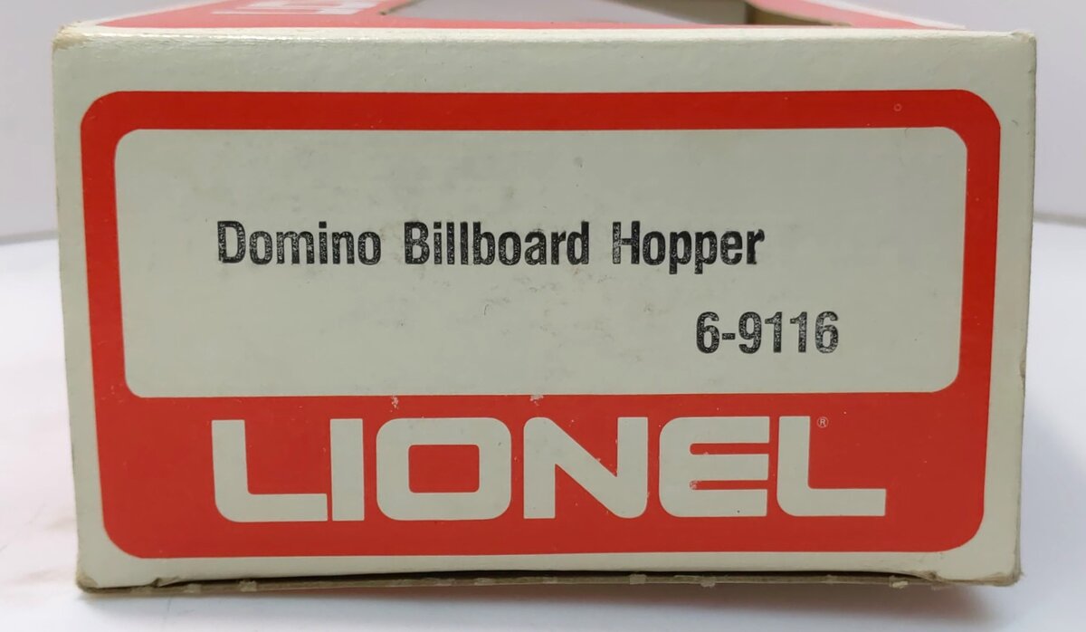 Lionel 6-9116 O Gauge Domino Sugar 4-Bay Hopper #9116 LN/Box