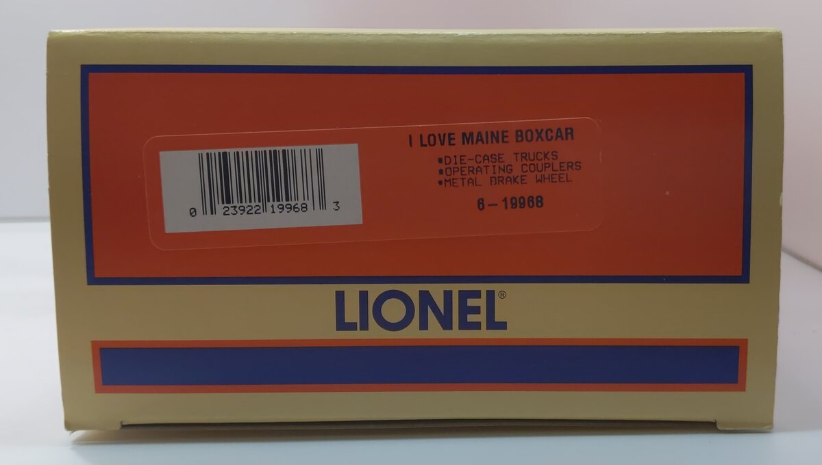 Lionel 6-19968 O Gauge I Love Maine Boxcar #9700 EX/Box