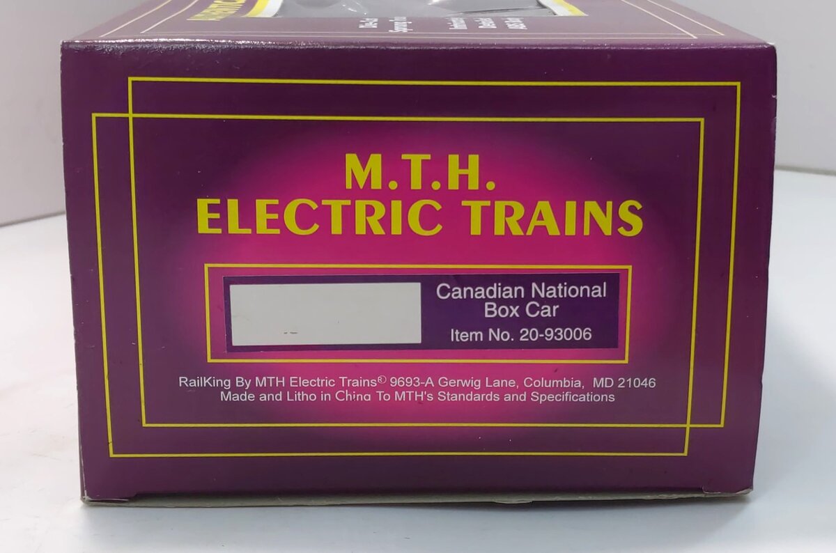 MTH 20-93006 O Gauge Canadian National Boxcar #481746 LN/Box