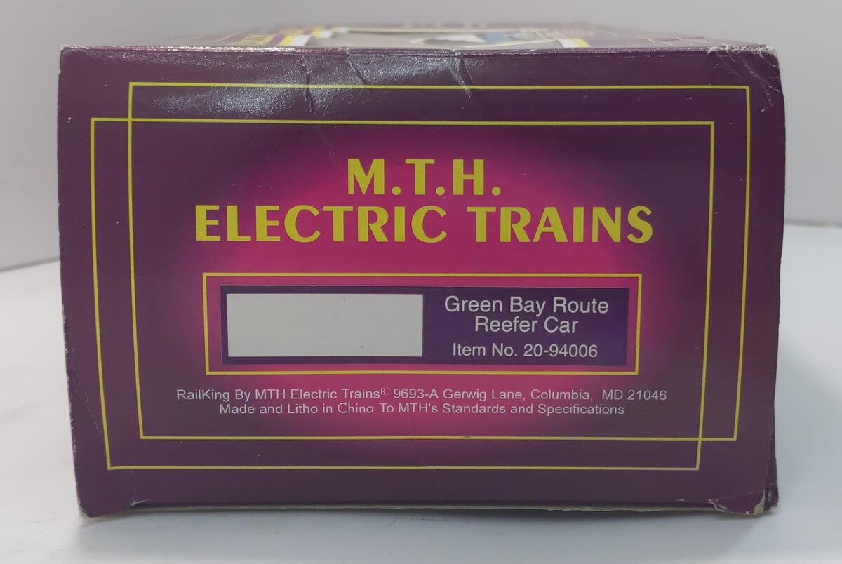 MTH 20-94006 O Gauge Green Bay & Western Route Reefer Car #21002 LN/Box