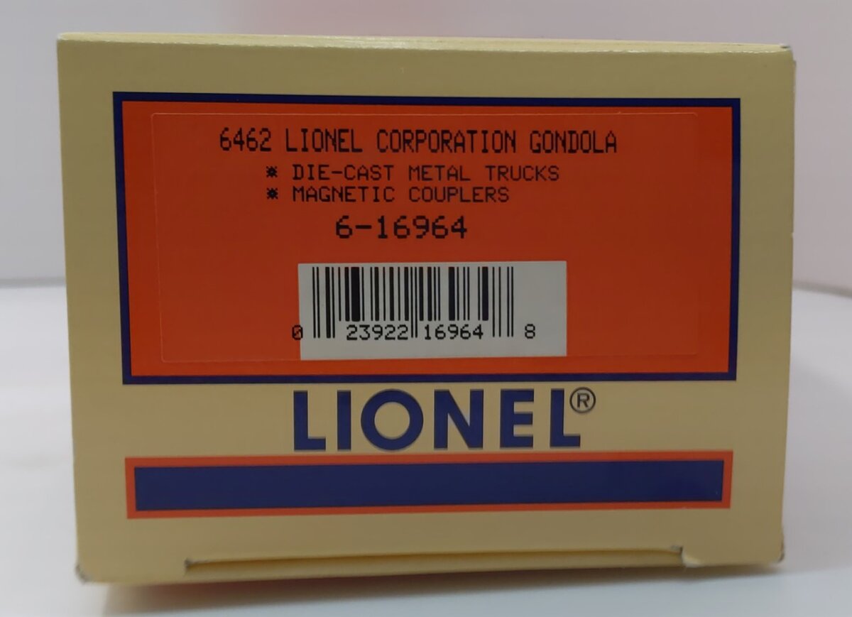 Lionel 6-16964 O Gauge Lionel Corporation Gondola #6462
