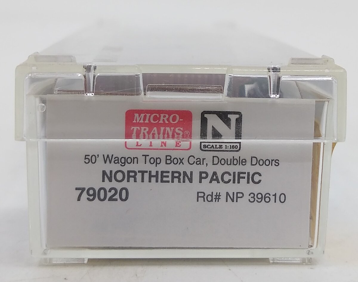 Micro-Trains 07900020 N Northern Pacific 50' Double Door Wagon Top Boxcar #39610 LN/Box