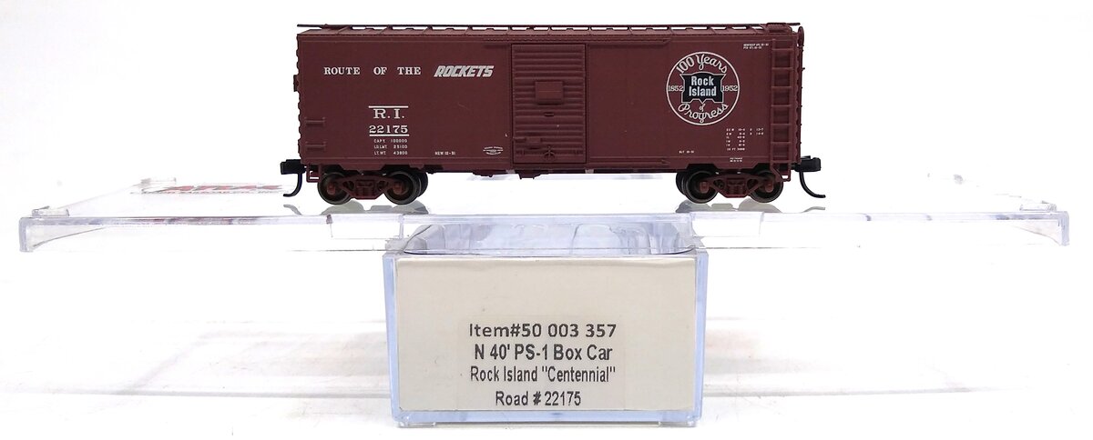 Atlas 50003357 N Rock Island 40' PS-1 Boxcar with 6' Door Centennial #22175