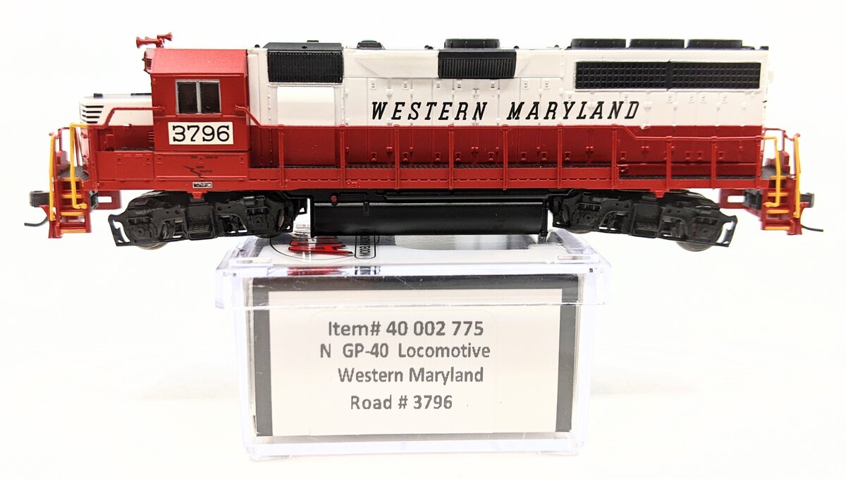 Atlas 40002775 N Scale Western Maryland GP-40 Diesel Locomotive #3796