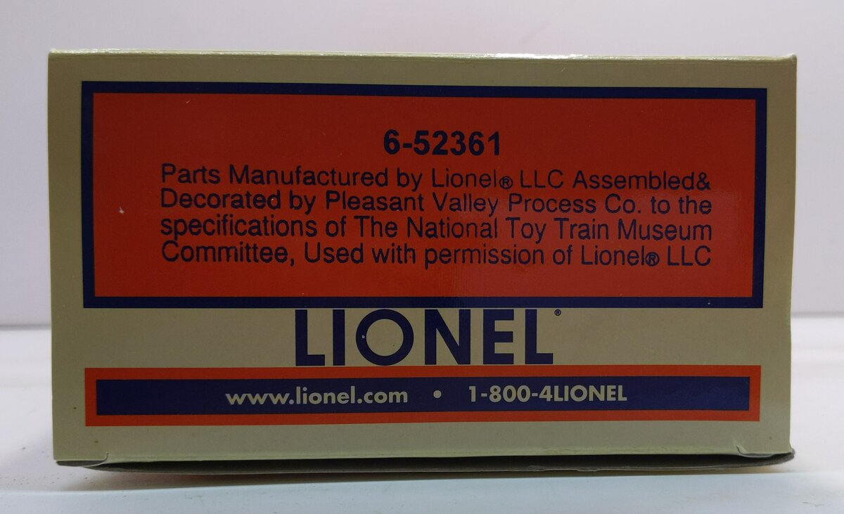 Lionel 6-52361 O Gauge Toy Train Museum 50th Anniversary Boxcar LN/Box
