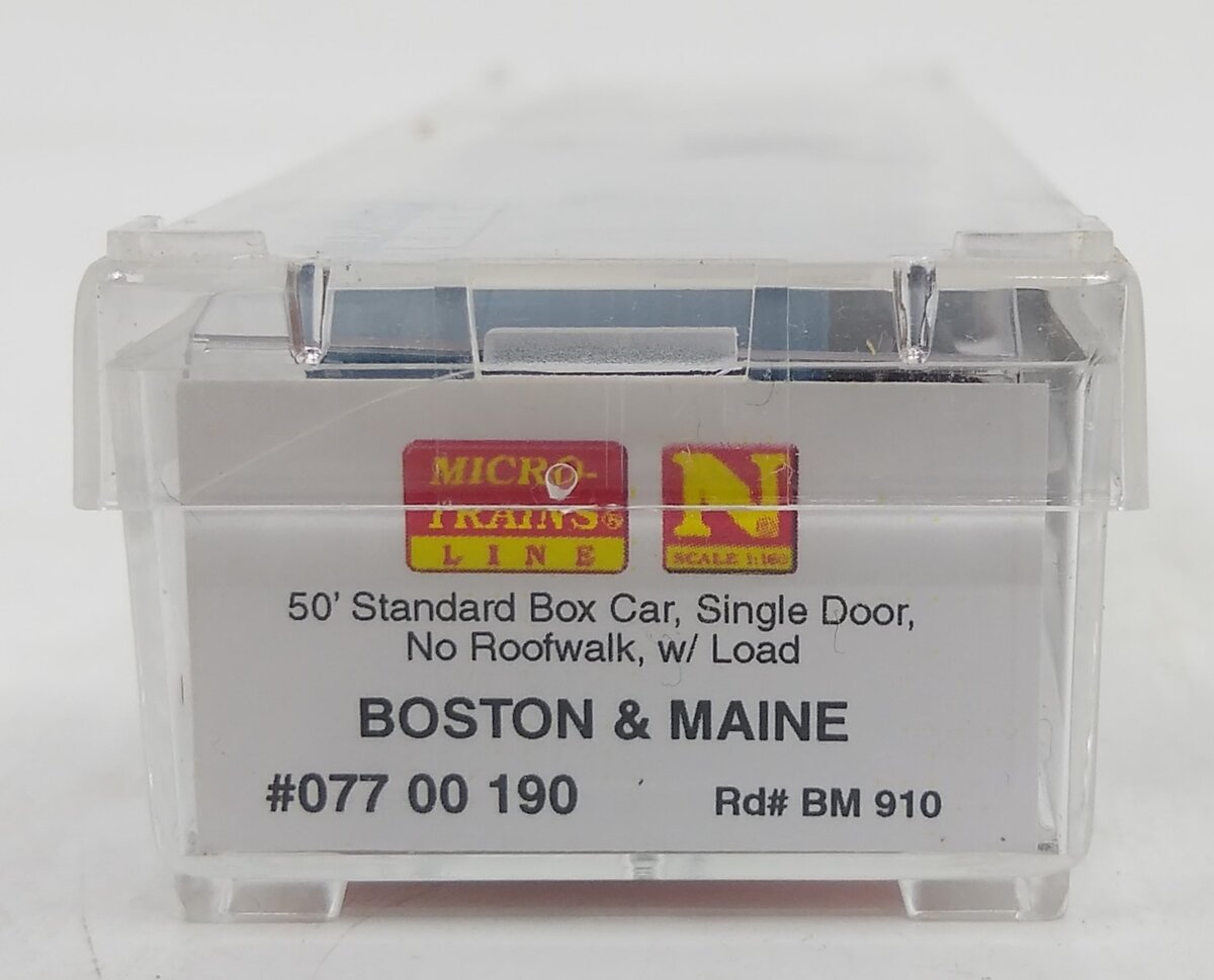 Micro-Trains 07700190 N Boston & Maine 50' Single Door Boxcar w/Load #910 NIB