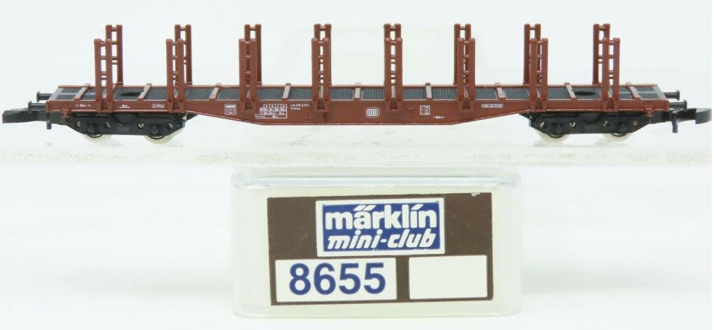 Marklin 8655 Z DB Flatcar with Stakes LN/Box