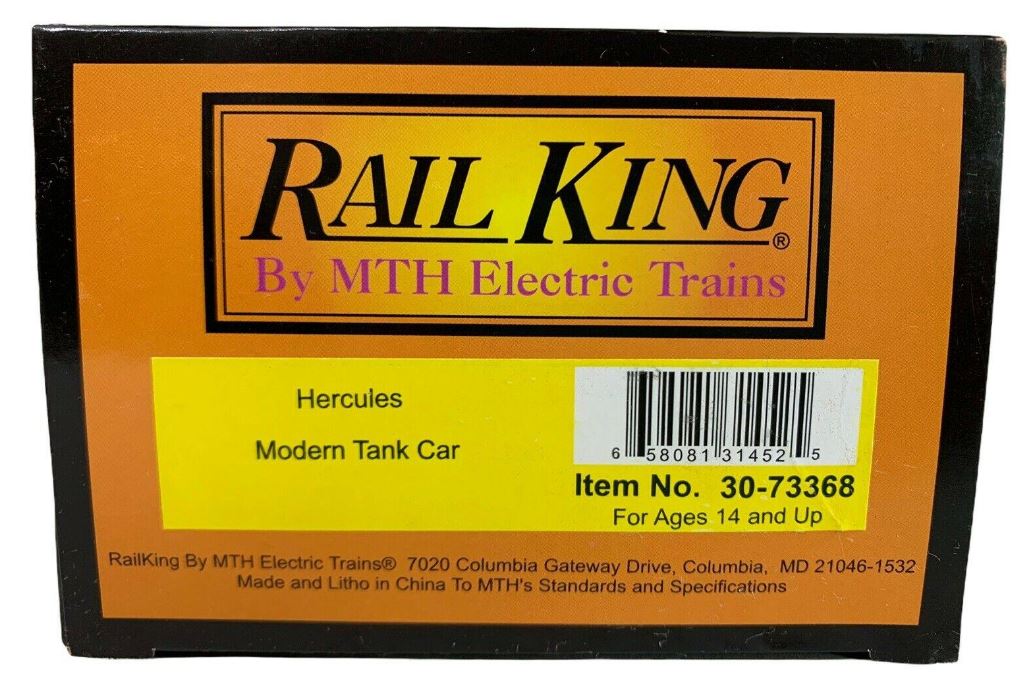 MTH 30-73368 O Hercules Modern Tank Car #86062