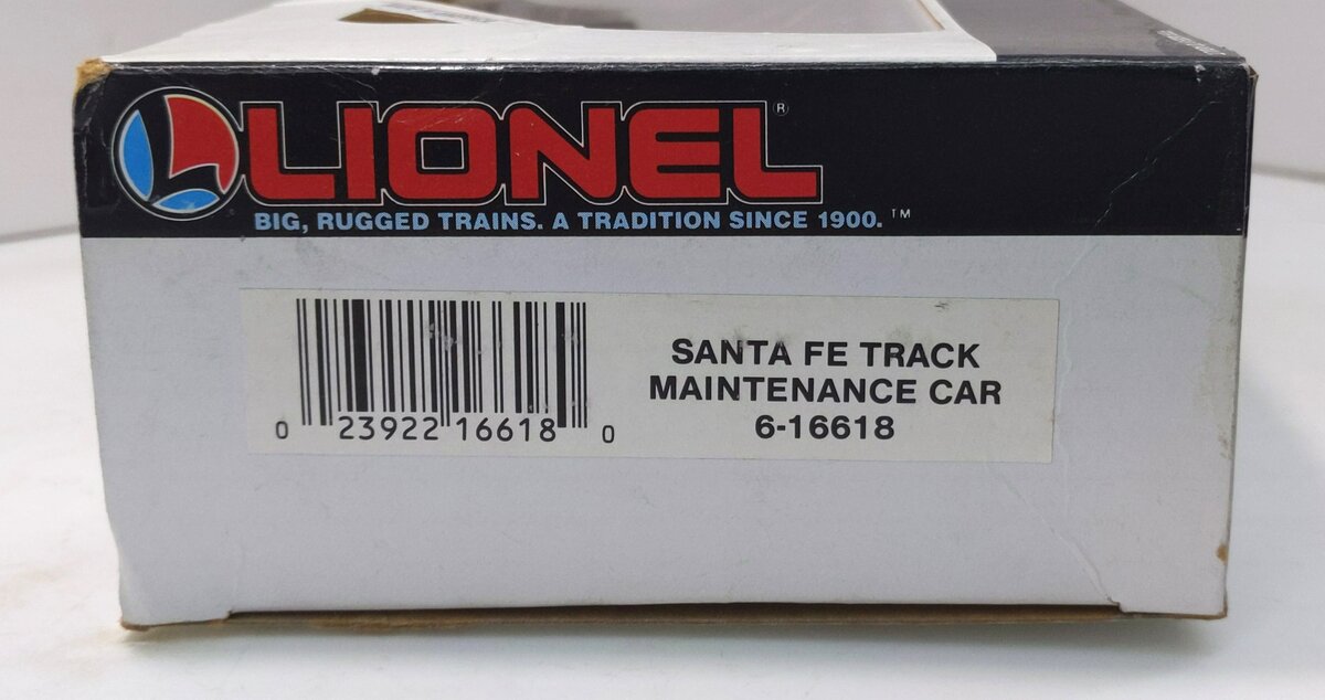 Lionel 6-16618 O Gauge Santa Fe Track Maintenance Car LN/Box